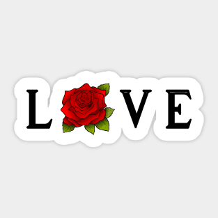 love with flower Sticker